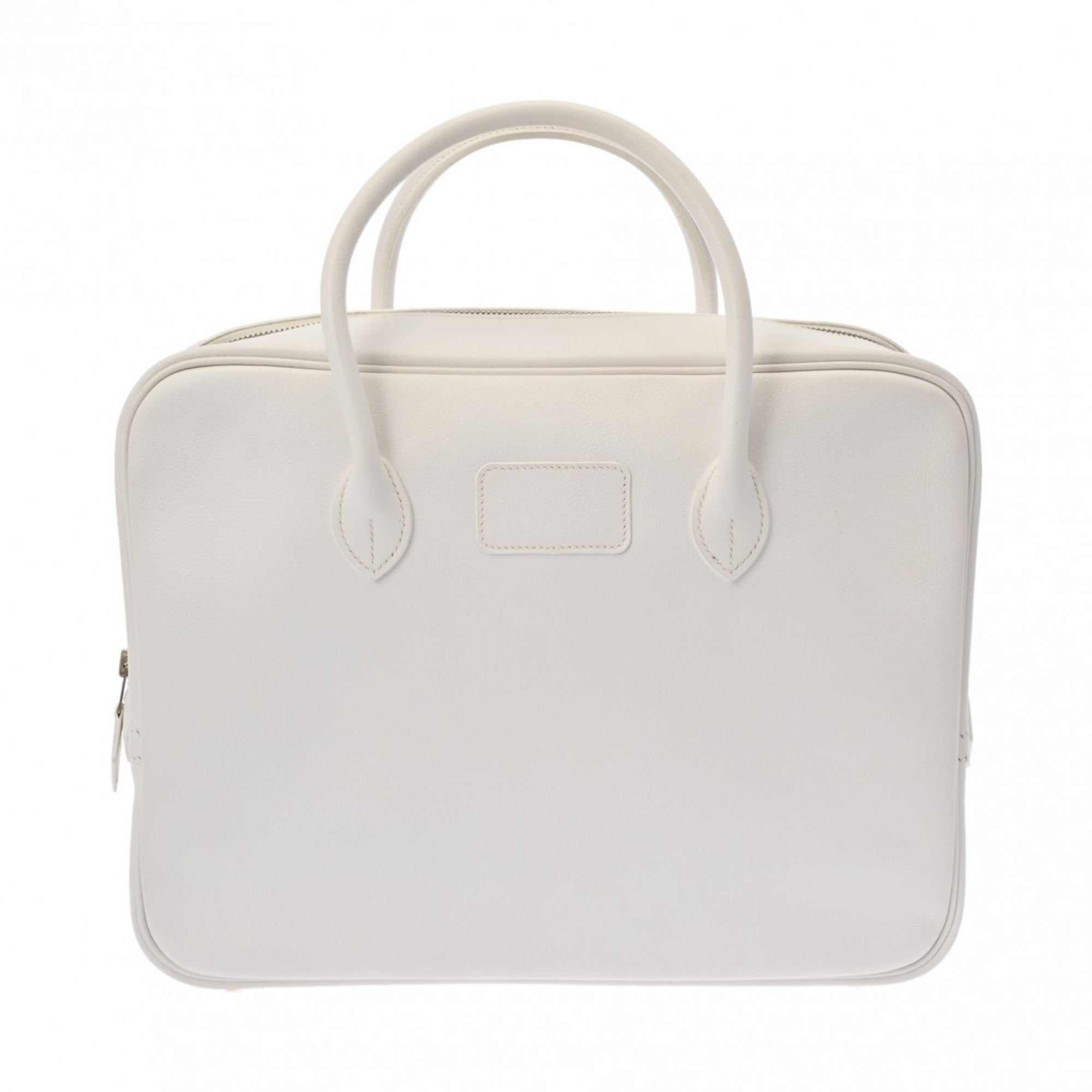 Hermès Eiffel White Leather Briefcase Bag