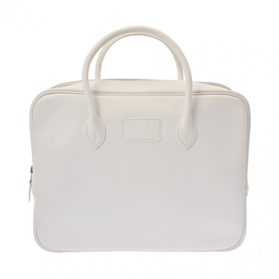 Hermès Eiffel White Leather Briefcase Bag