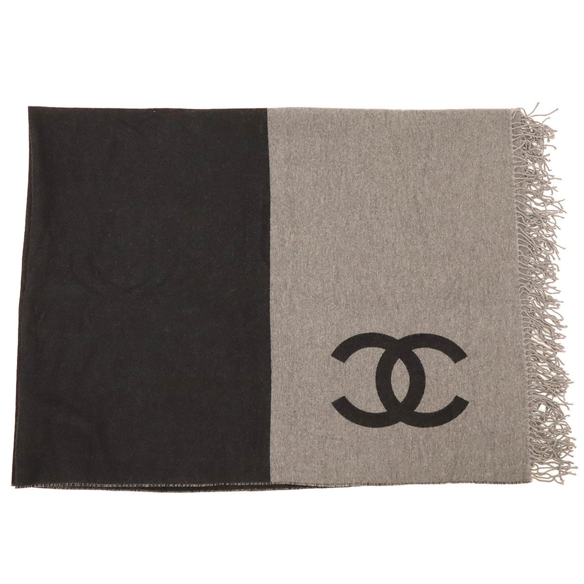 Chanel Brown Cashmere Scarf 