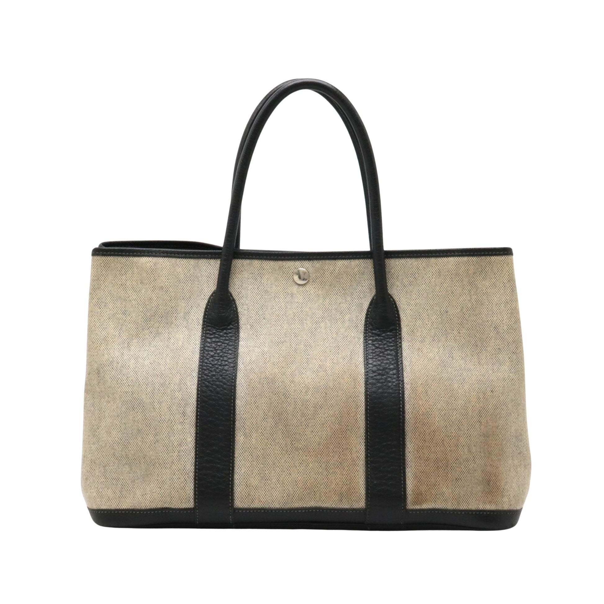 Hermès Garden Party Grey Leather Tote Bag