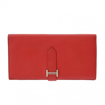 Hermès Béarn Red Leather Wallet 