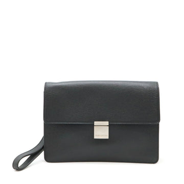 Louis Vuitton Selenga Black Leather Clutch Bag