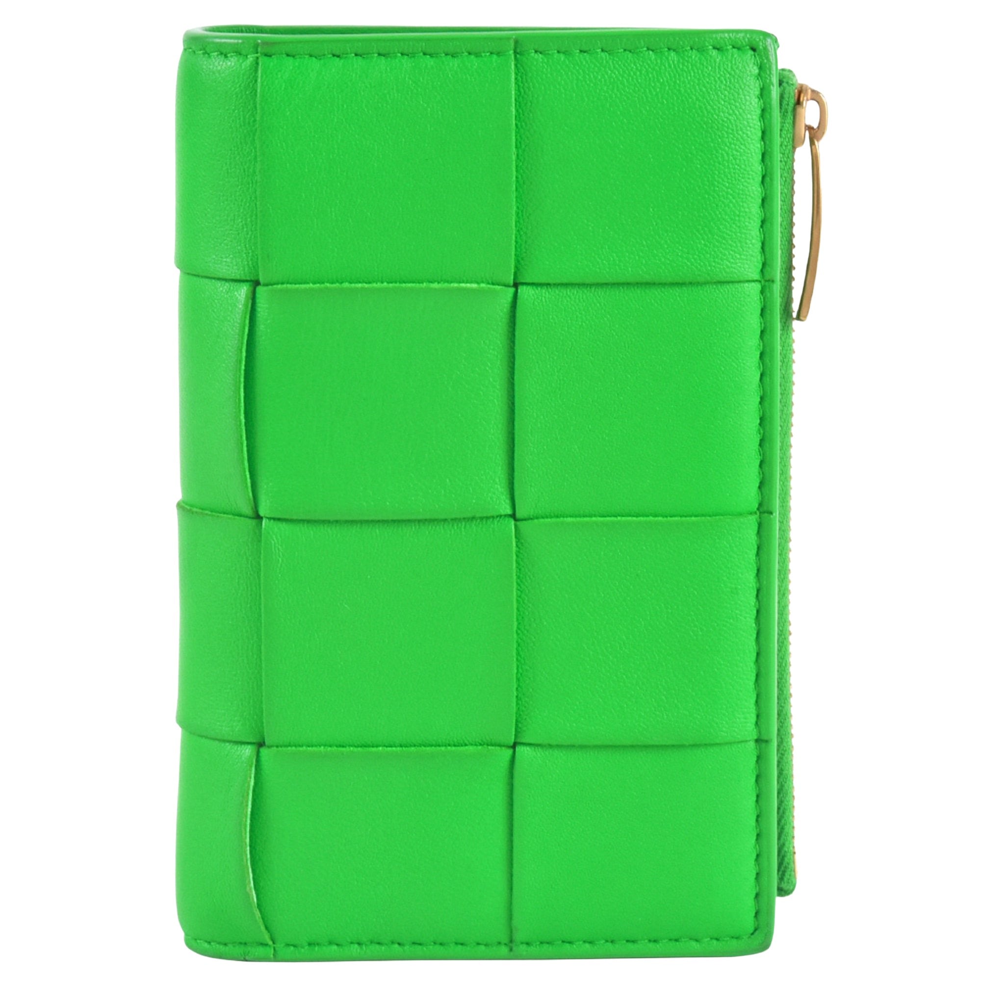 Bottega Veneta Cassette Green Leather Wallet 