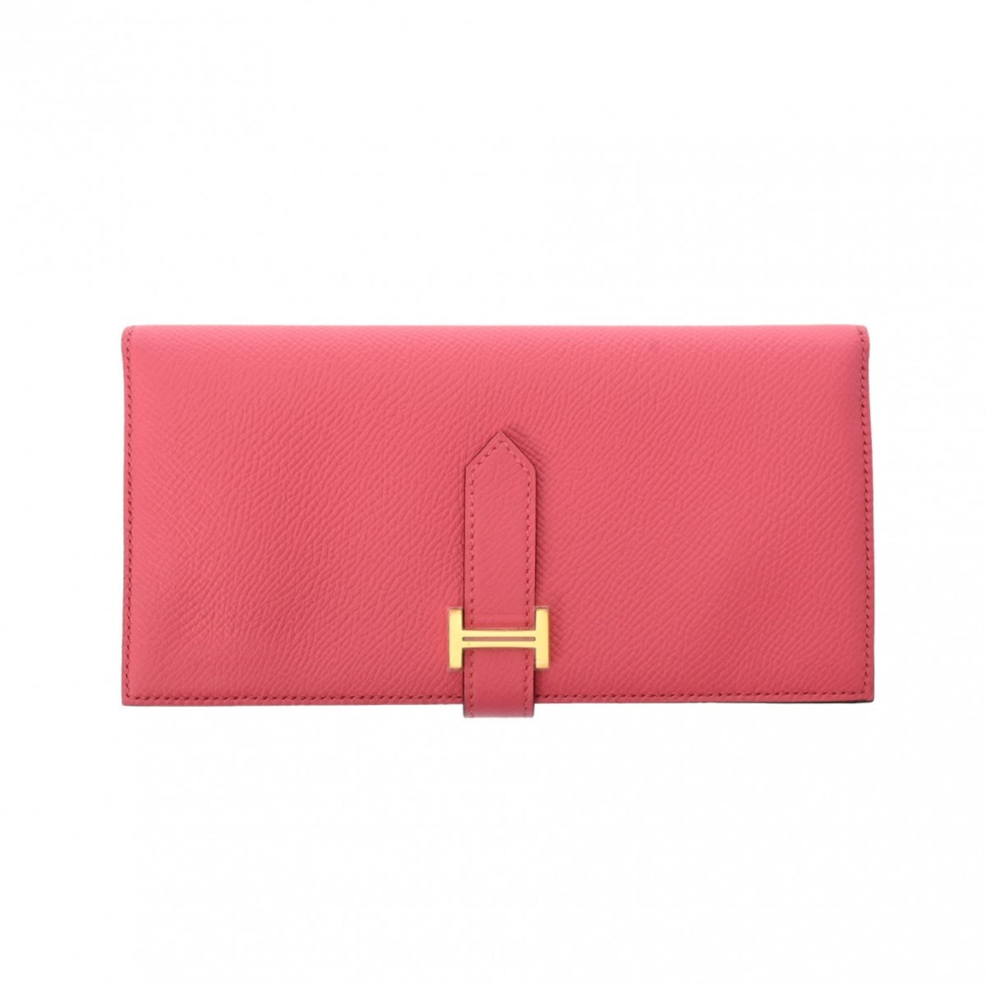 Hermès Béarn Pink Leather Wallet 