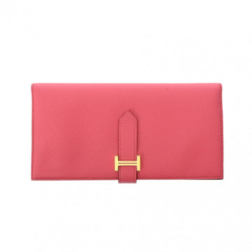 Hermès Béarn Pink Leather Wallet 