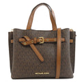 Michael Kors Emilia Brown Canvas Handbag 