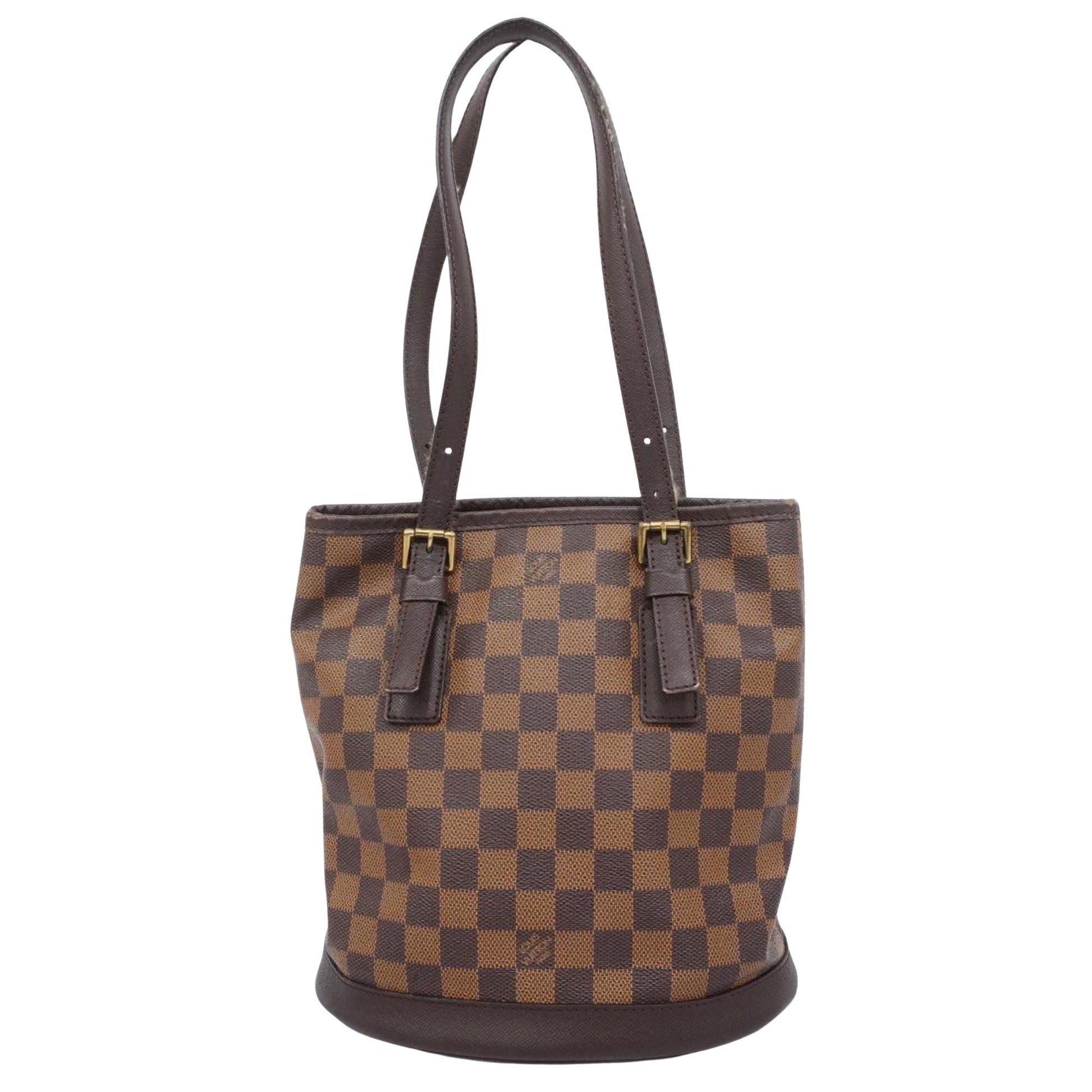 Louis Vuitton Bucket Brown Canvas Tote Bag