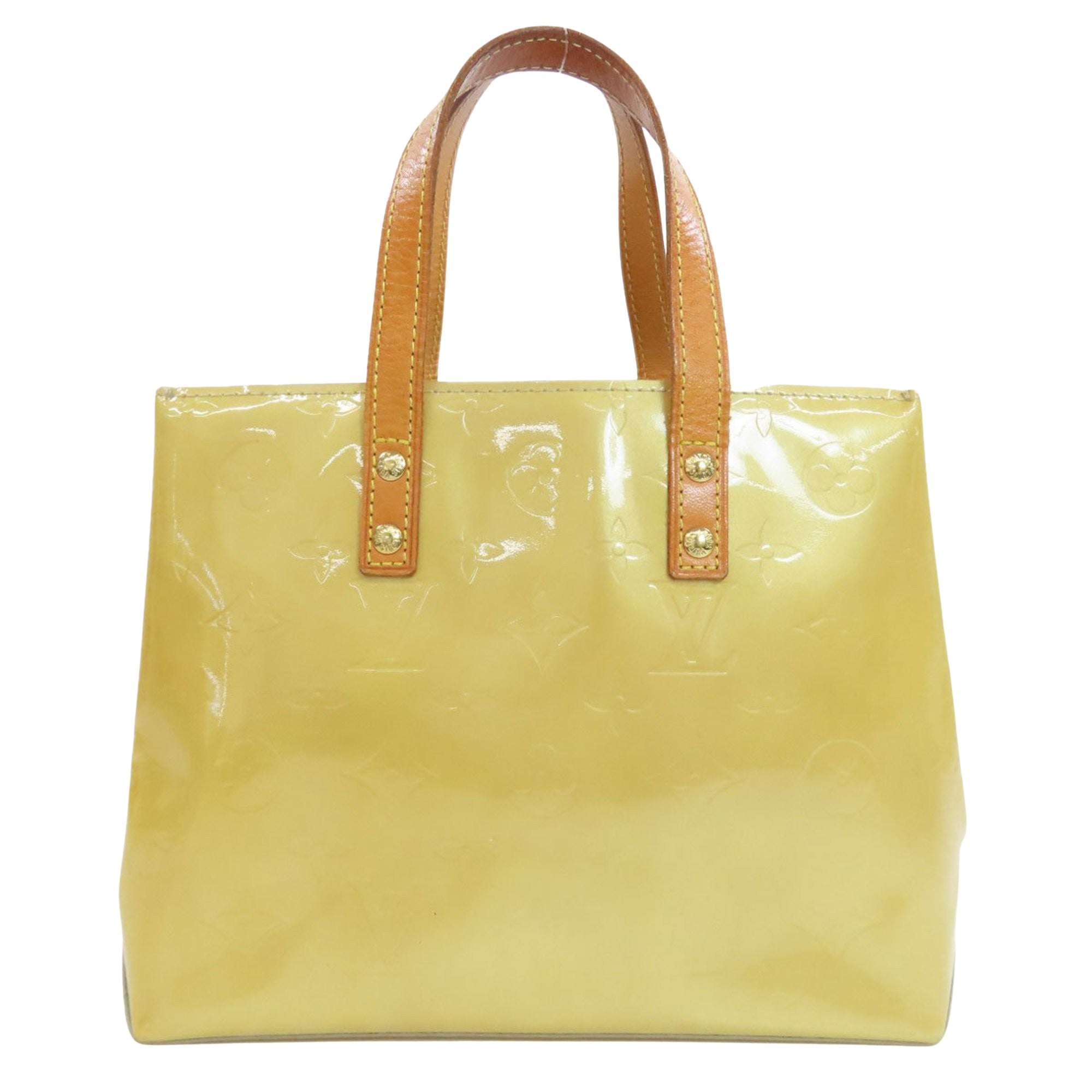 Louis Vuitton Reade Beige Patent Leather Handbag 