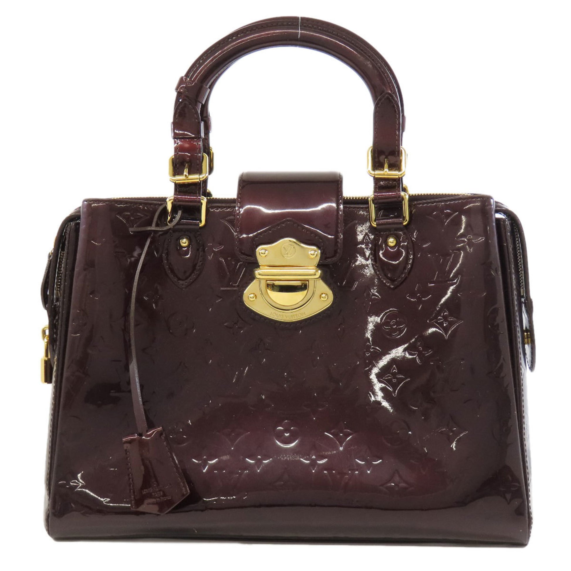 Louis Vuitton Melrose Avenue Burgundy Patent Leather Handbag 