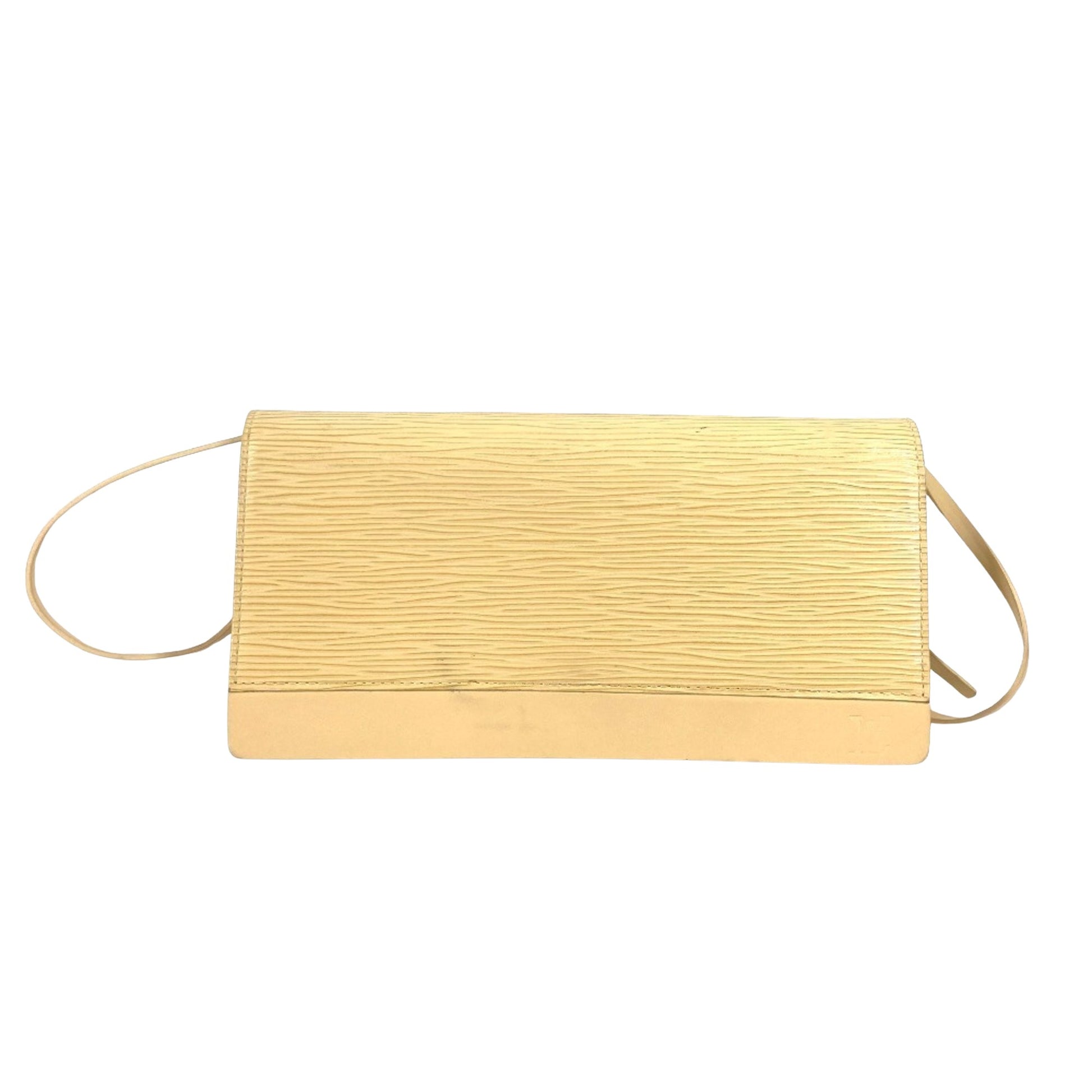 Louis Vuitton Honfleur Yellow Leather Clutch Bag