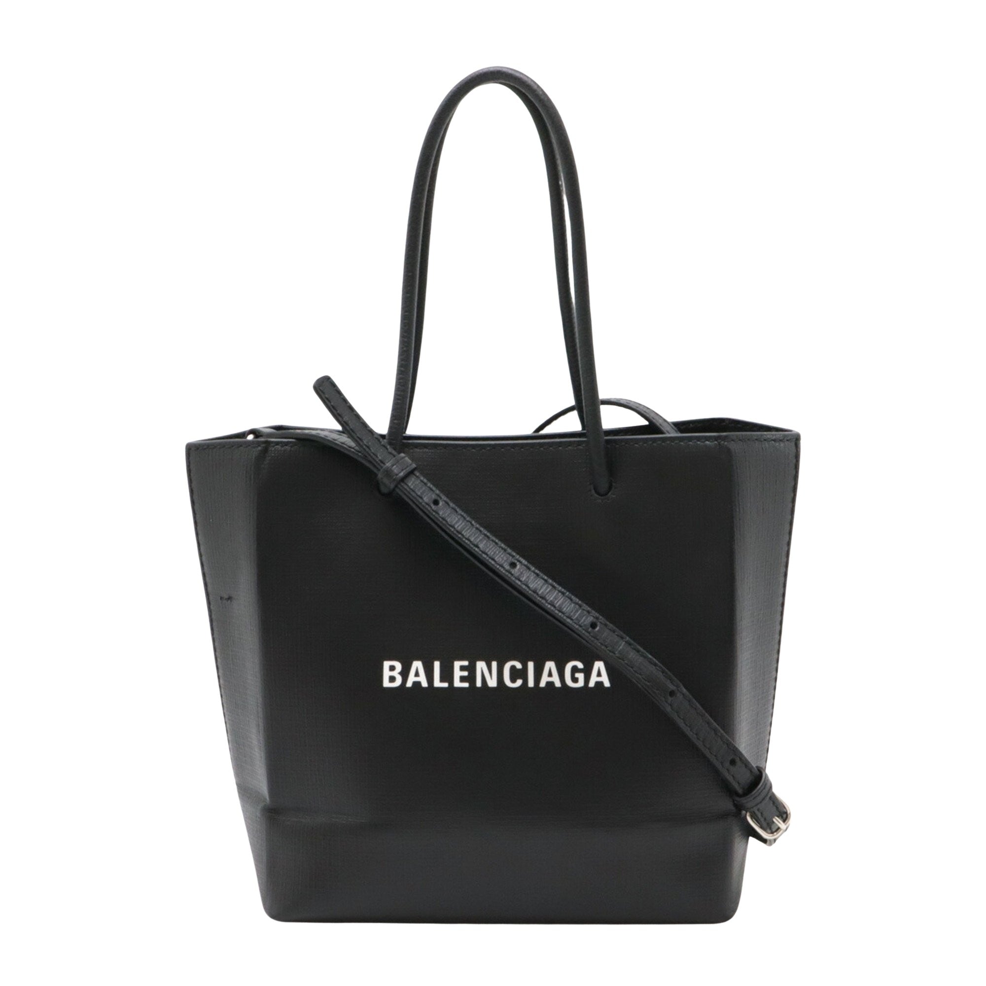 Balenciaga Shopping Tote Black Leather Tote Bag