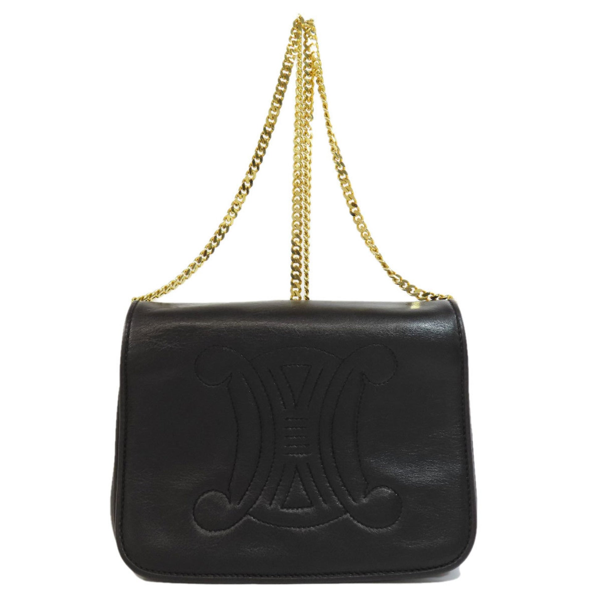 Céline Macadam Black Leather Shopper Bag