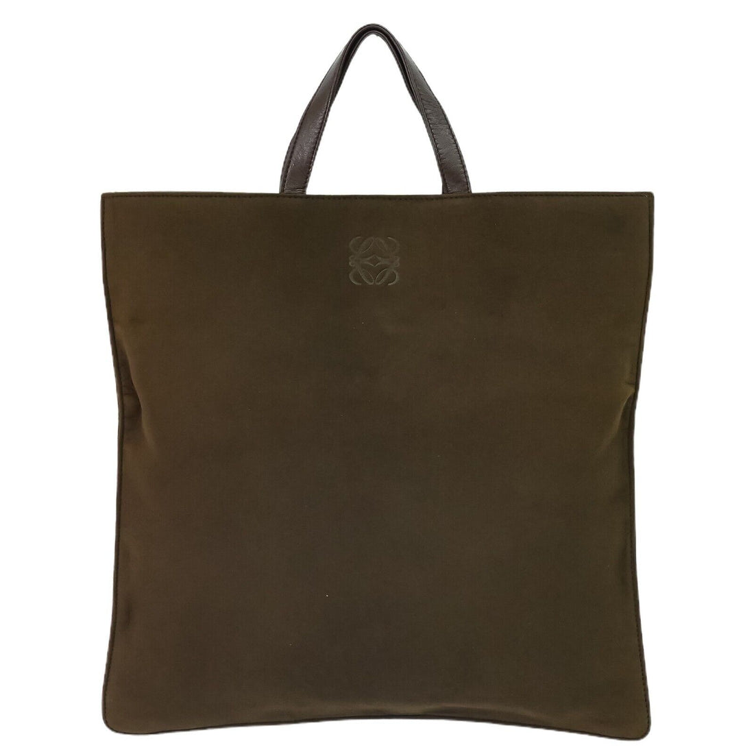 Loewe Anagram Brown Suede Handbag 