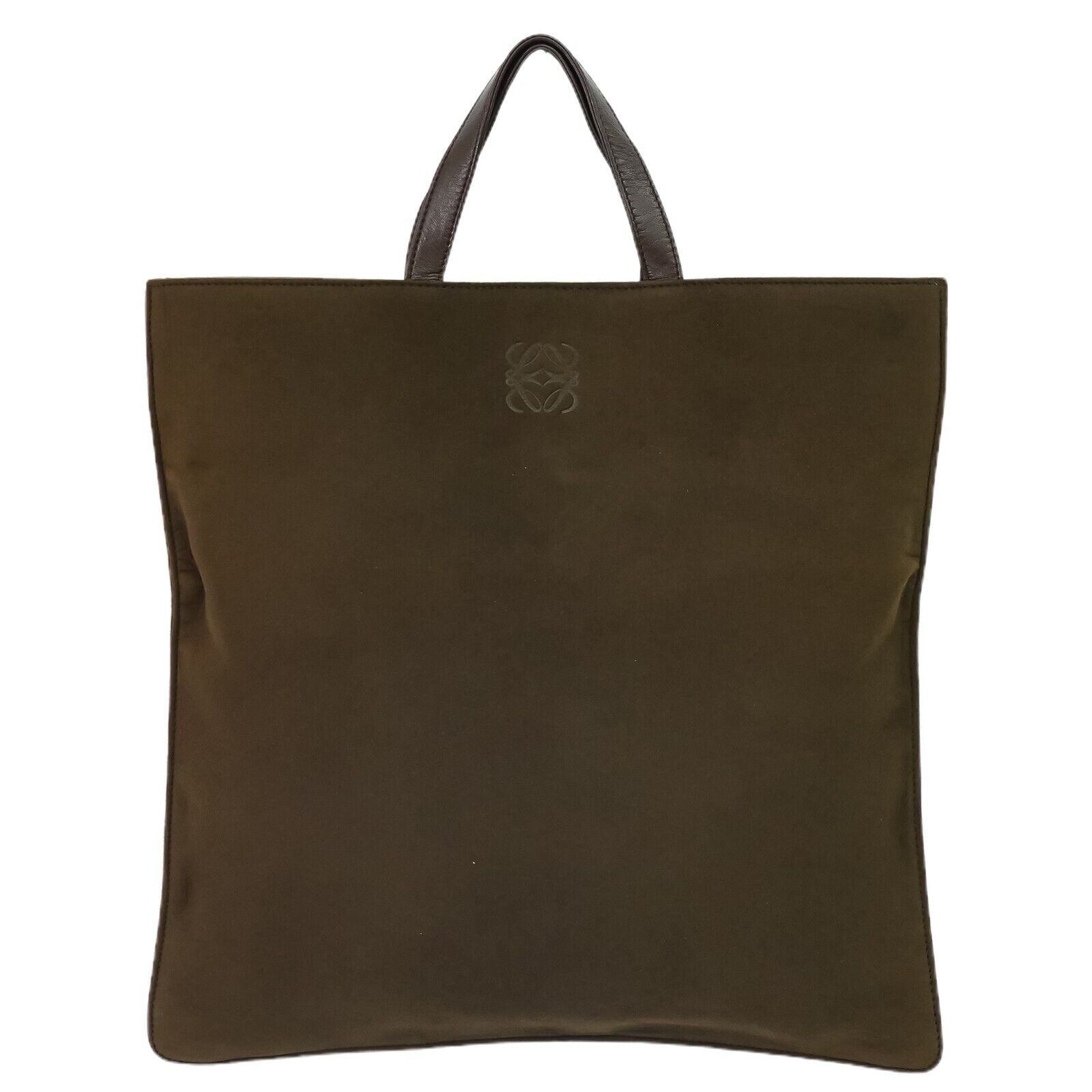 Loewe Anagram Brown Suede Handbag 