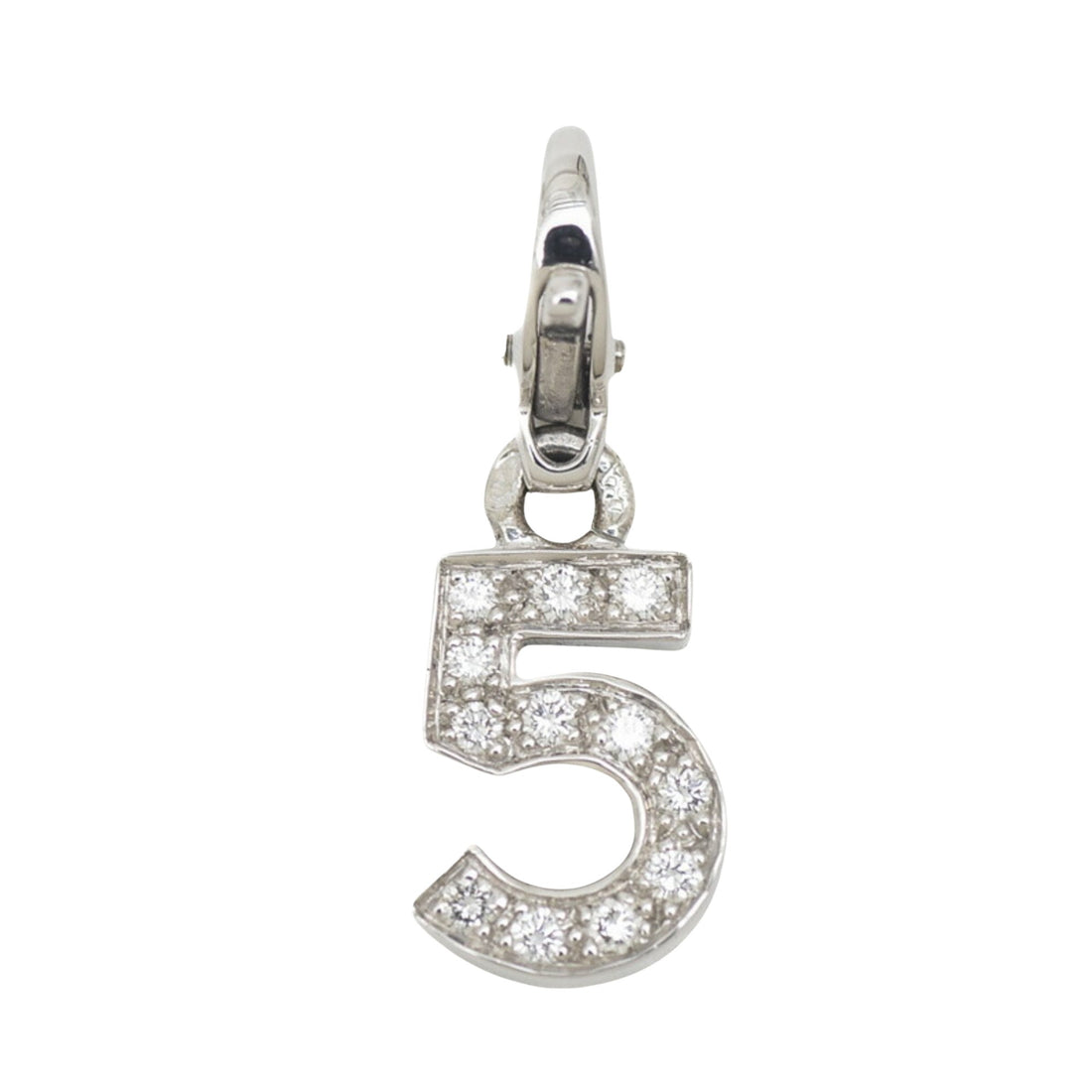 Chanel Numero 5 Silver White Gold Pendant 