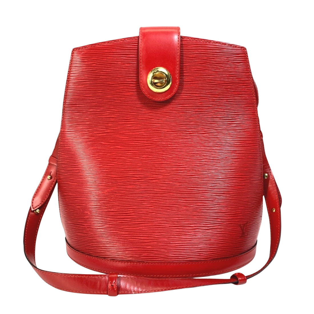 Louis Vuitton Cluny Red Leather Shoulder Bag