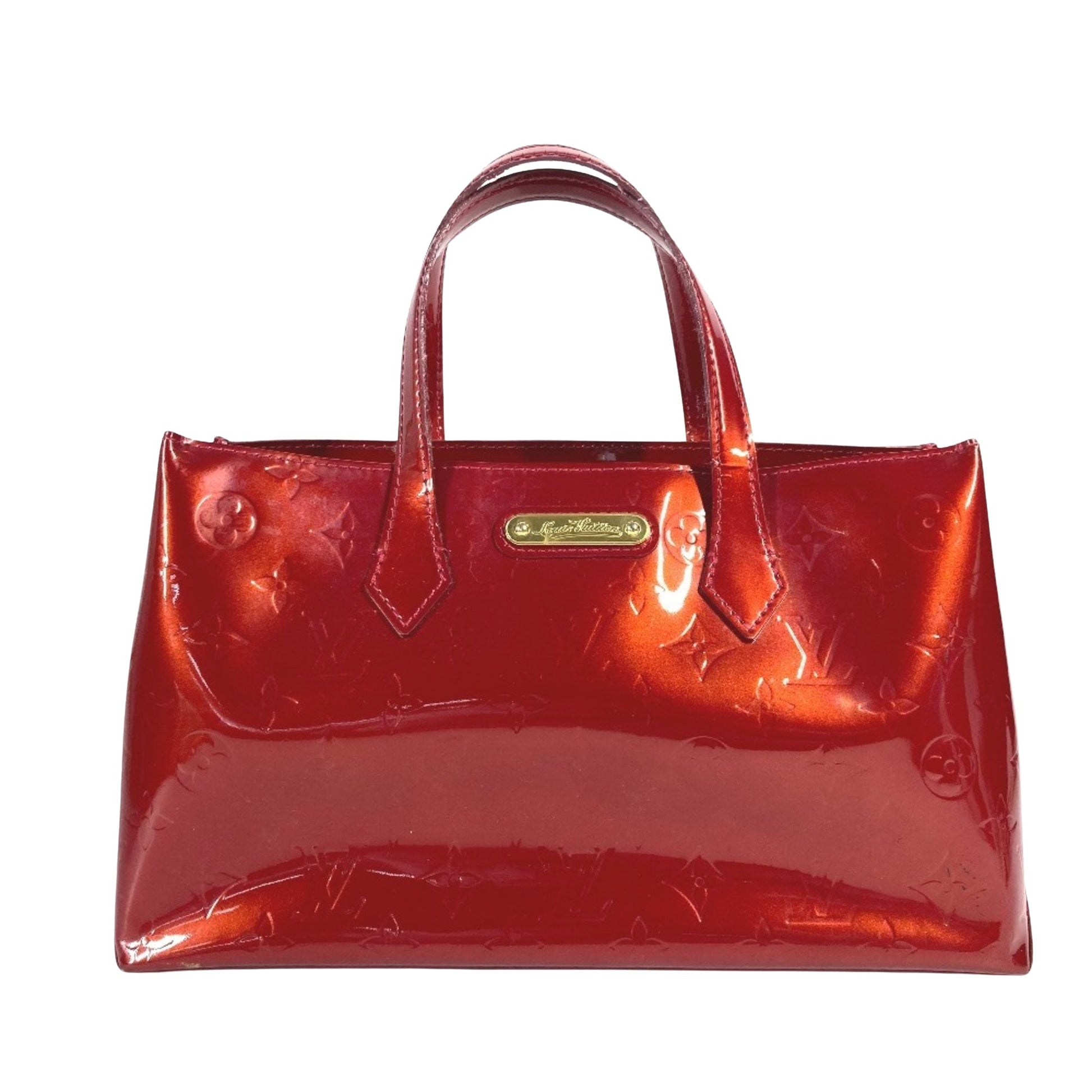 Louis Vuitton Wilshire Red Patent Leather Handbag 