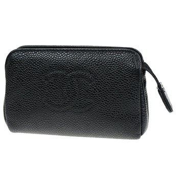 Chanel Black Leather Clutch Bag