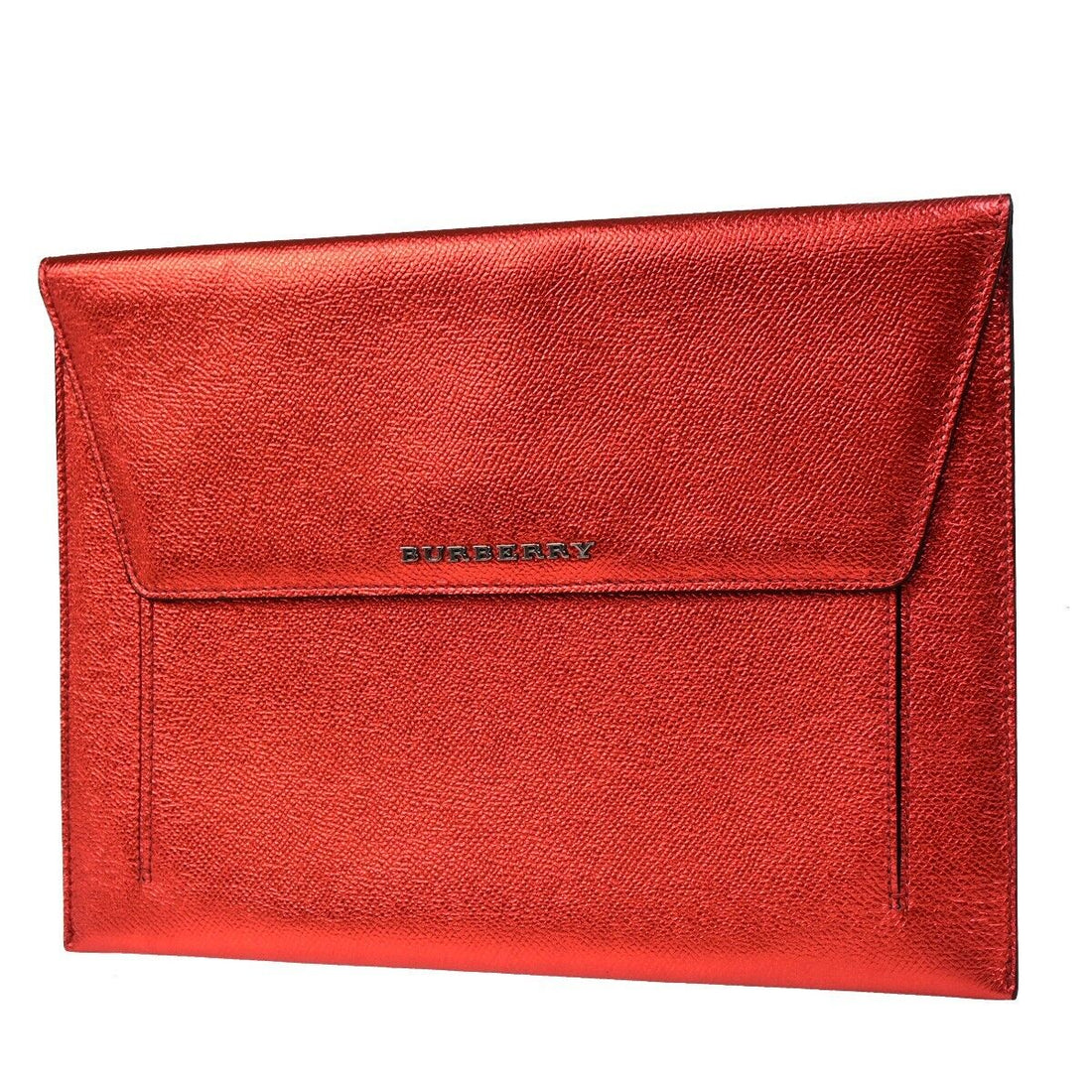 Burberry Red Leather Clutch Bag