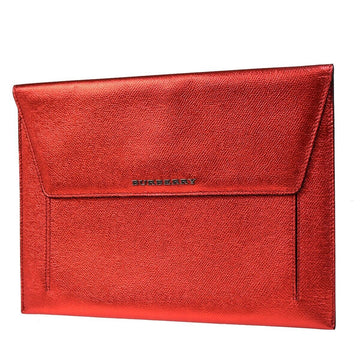 Burberry Red Leather Clutch Bag