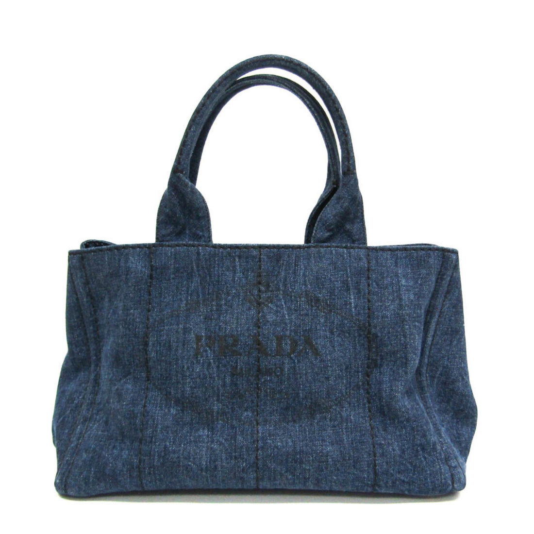 Prada Canapa Blue Denim - Jeans Handbag 