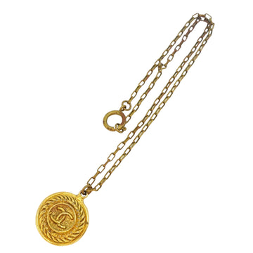 Chanel Logo CC Gold Gold Plated Necklace 