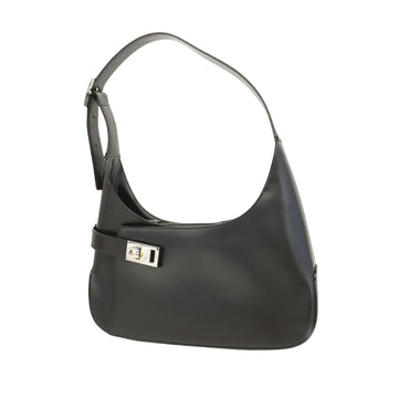 Salvatore Ferragamo Hobo Black Leather Shoulder Bag