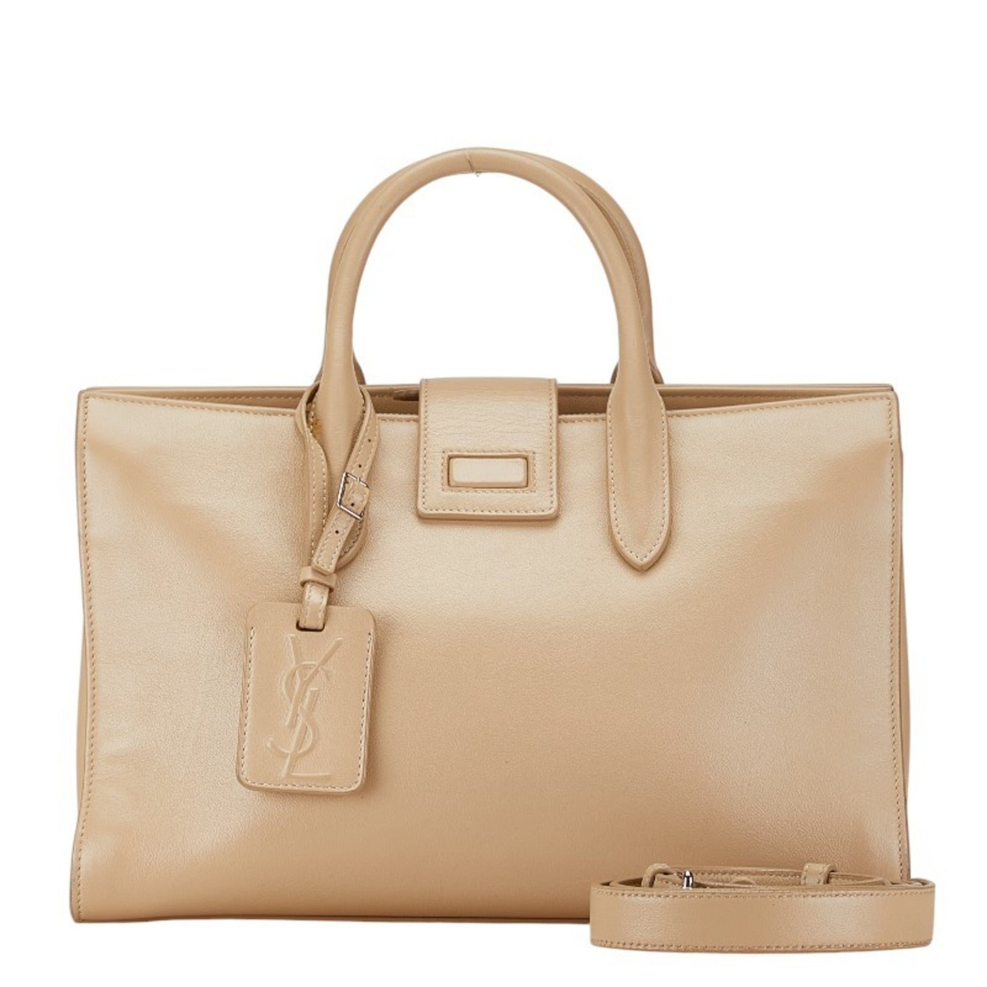 Saint Laurent Jane Beige Leather Handbag 