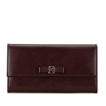 Salvatore Ferragamo Vara Burgundy Leather Wallet 