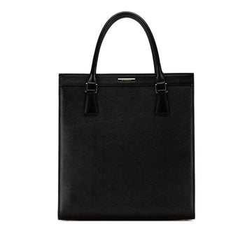 Burberry Nova Check Black Leather Tote Bag