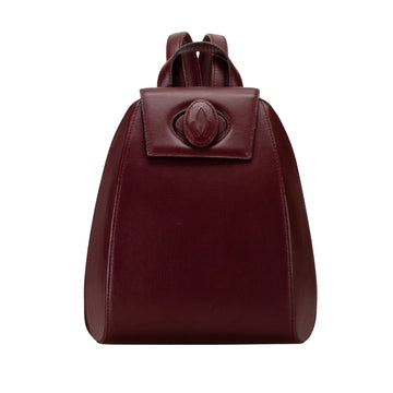 Cartier Must line Burgundy Leather Backpack Bag