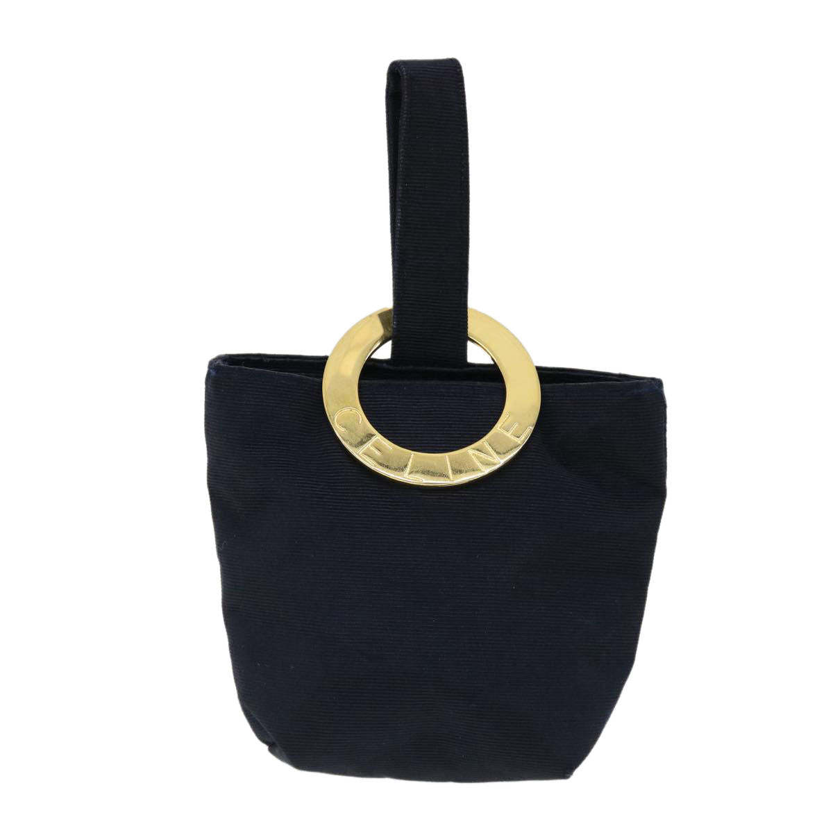 Céline Navy Canvas Clutch Bag