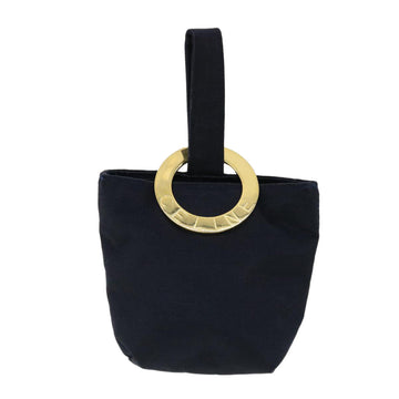 Céline Navy Canvas Clutch Bag