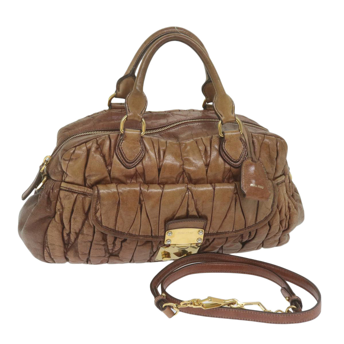 Miu Miu Brown Leather Handbag 