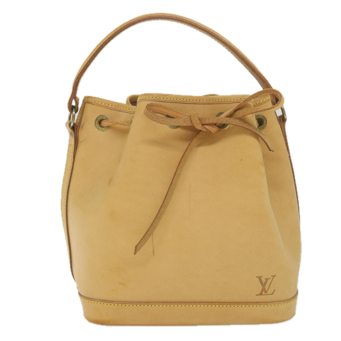 Louis Vuitton Noe Beige Leather Handbag 