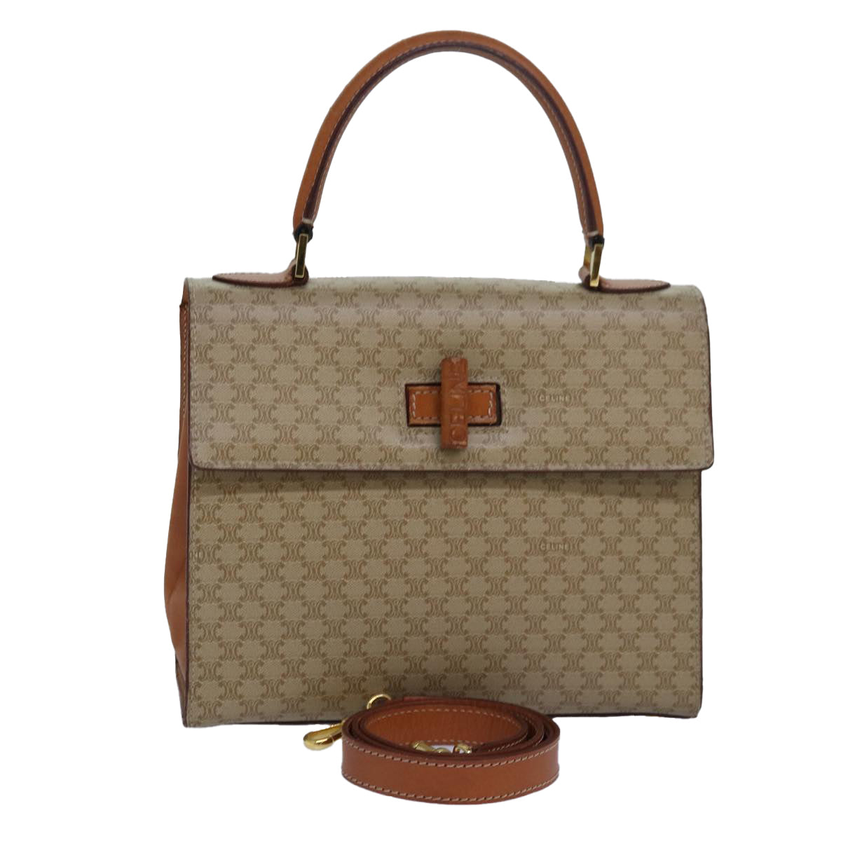 Céline Beige Canvas Handbag 