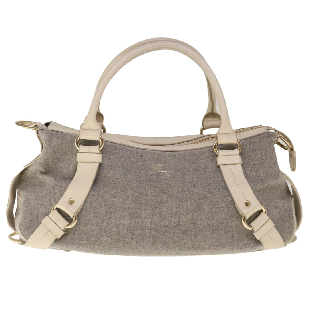 Burberry Grey Wool Handbag 