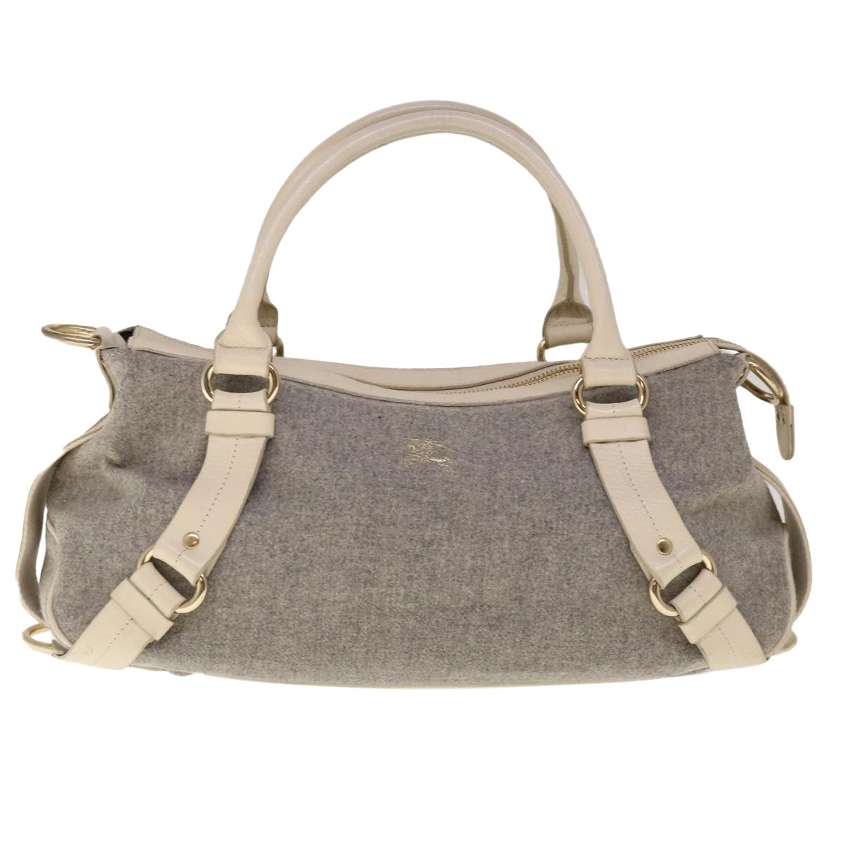 Burberry Grey Wool Handbag 