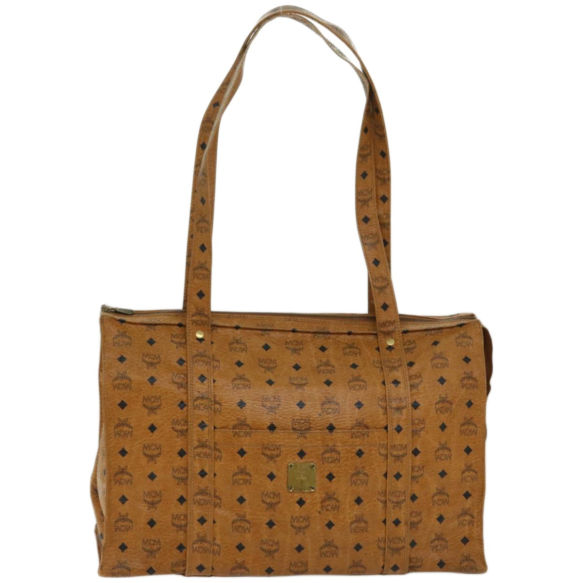 MCM Brown Canvas Tote Bag