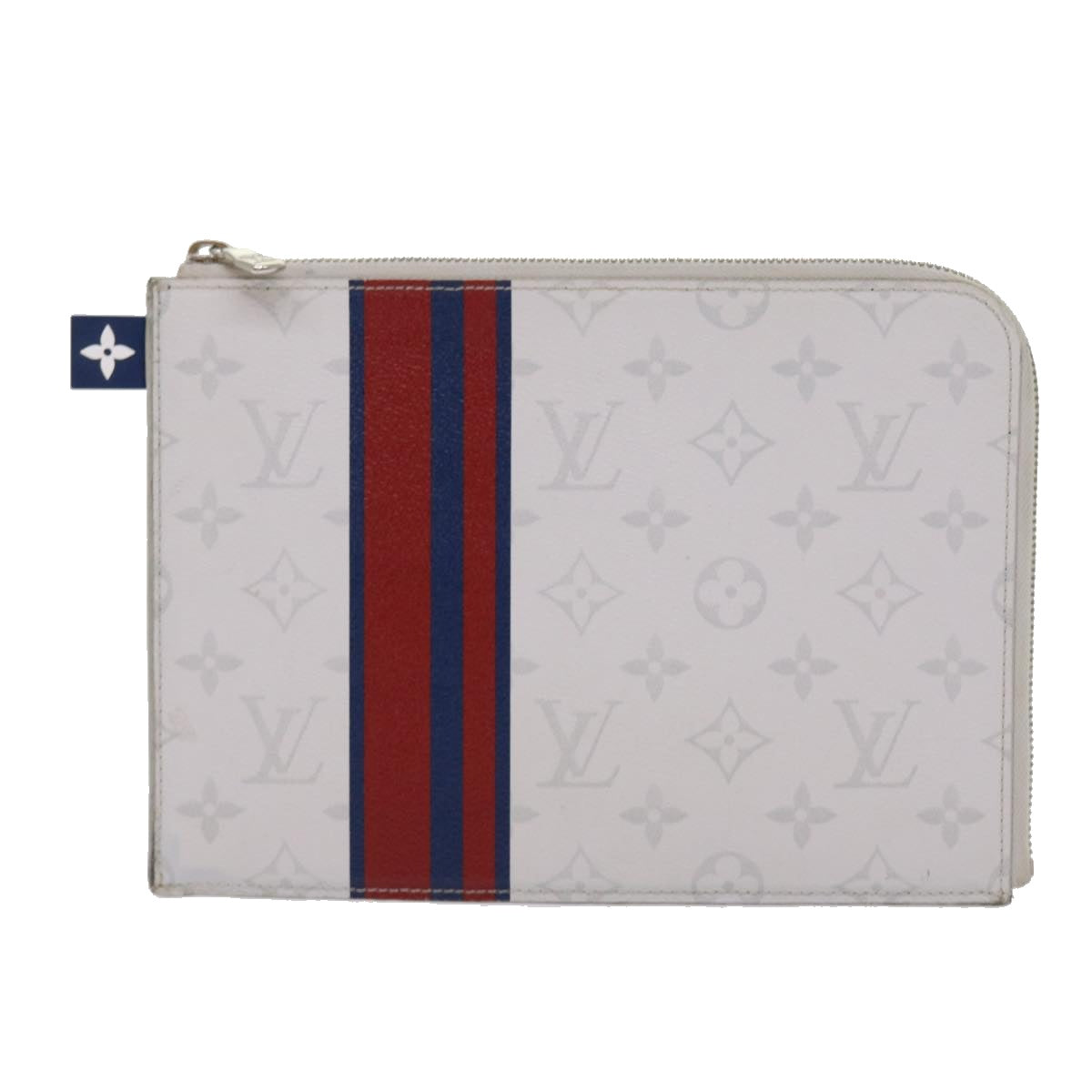 Louis Vuitton Jules White Canvas Clutch Bag