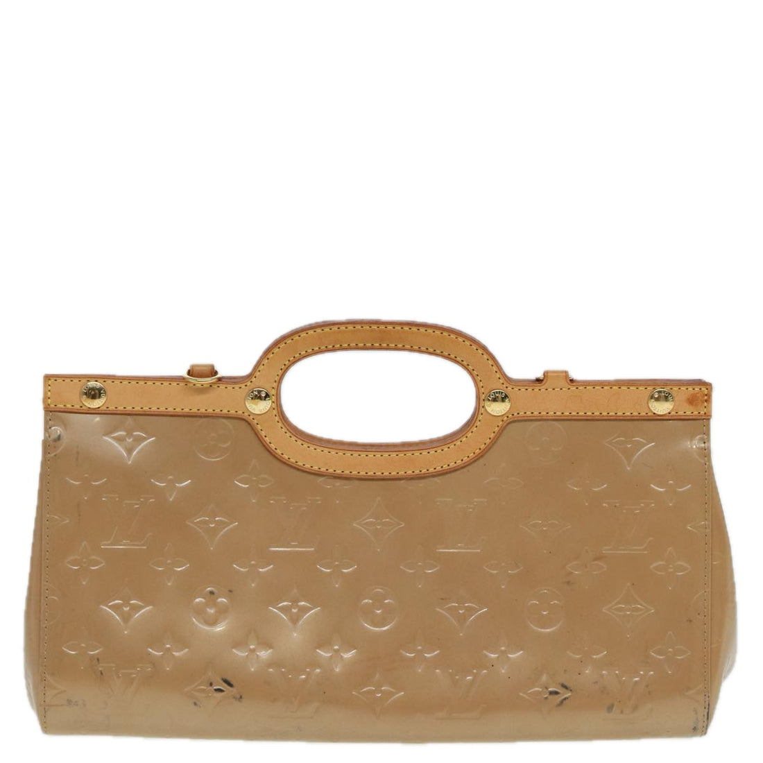 Louis Vuitton Roxbury Beige Patent Leather Handbag 