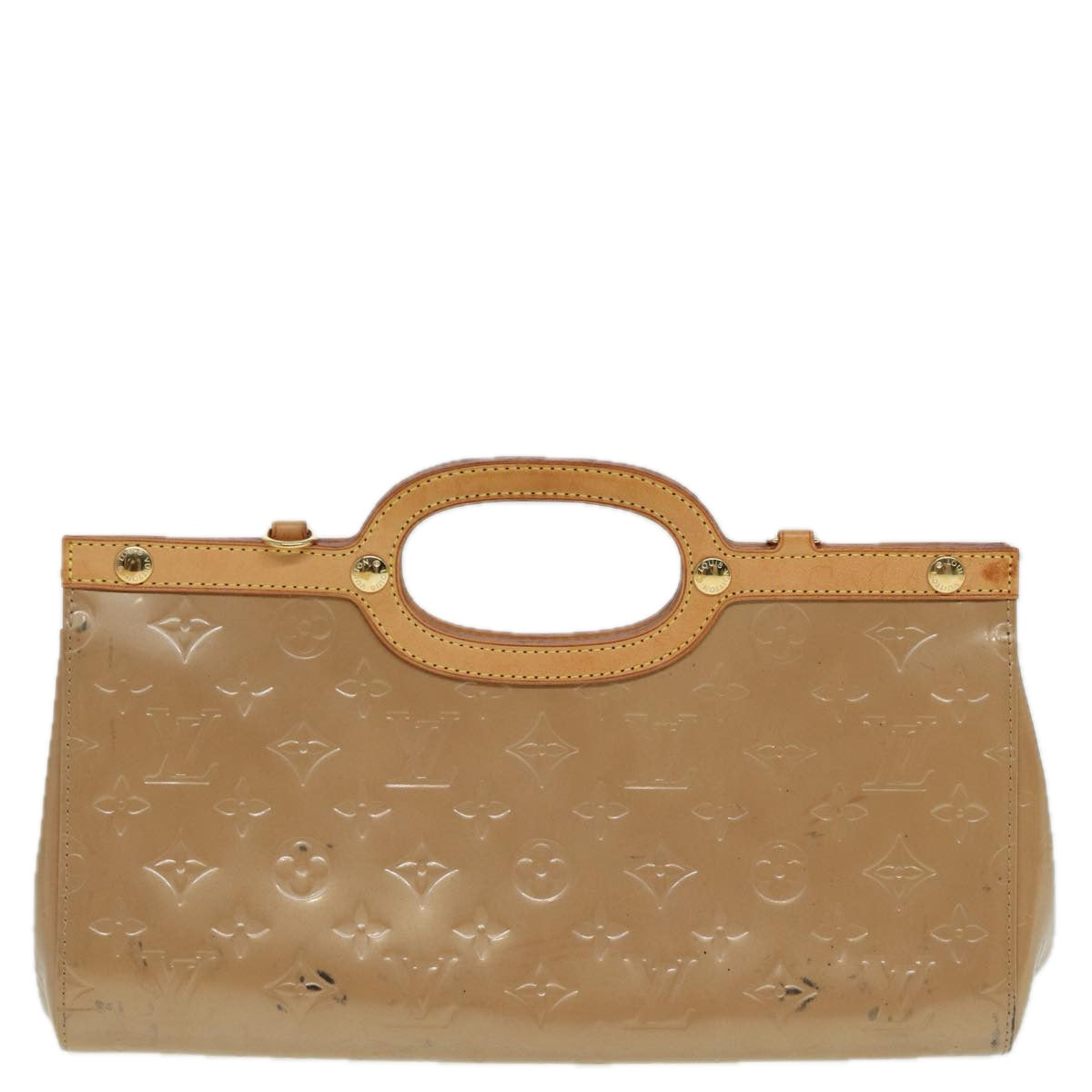 Louis Vuitton Roxbury Beige Patent Leather Handbag 