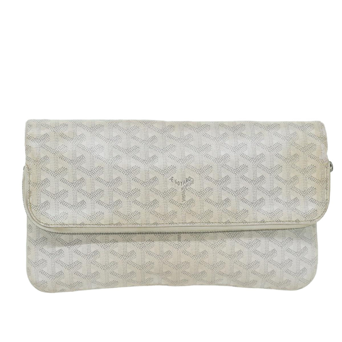 Goyard Sainte-marie Grey Canvas Clutch Bag