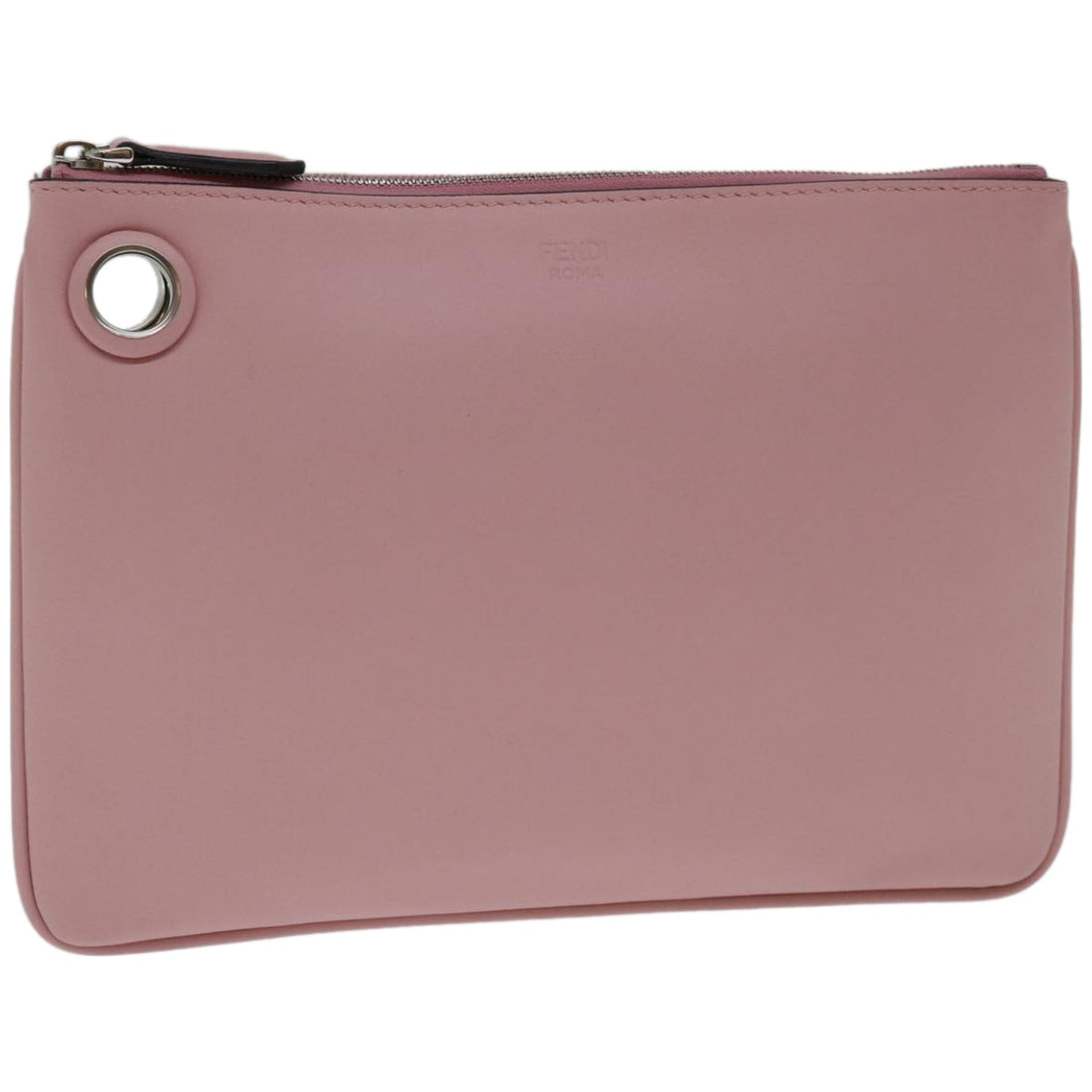 Fendi Pink Leather Clutch Bag