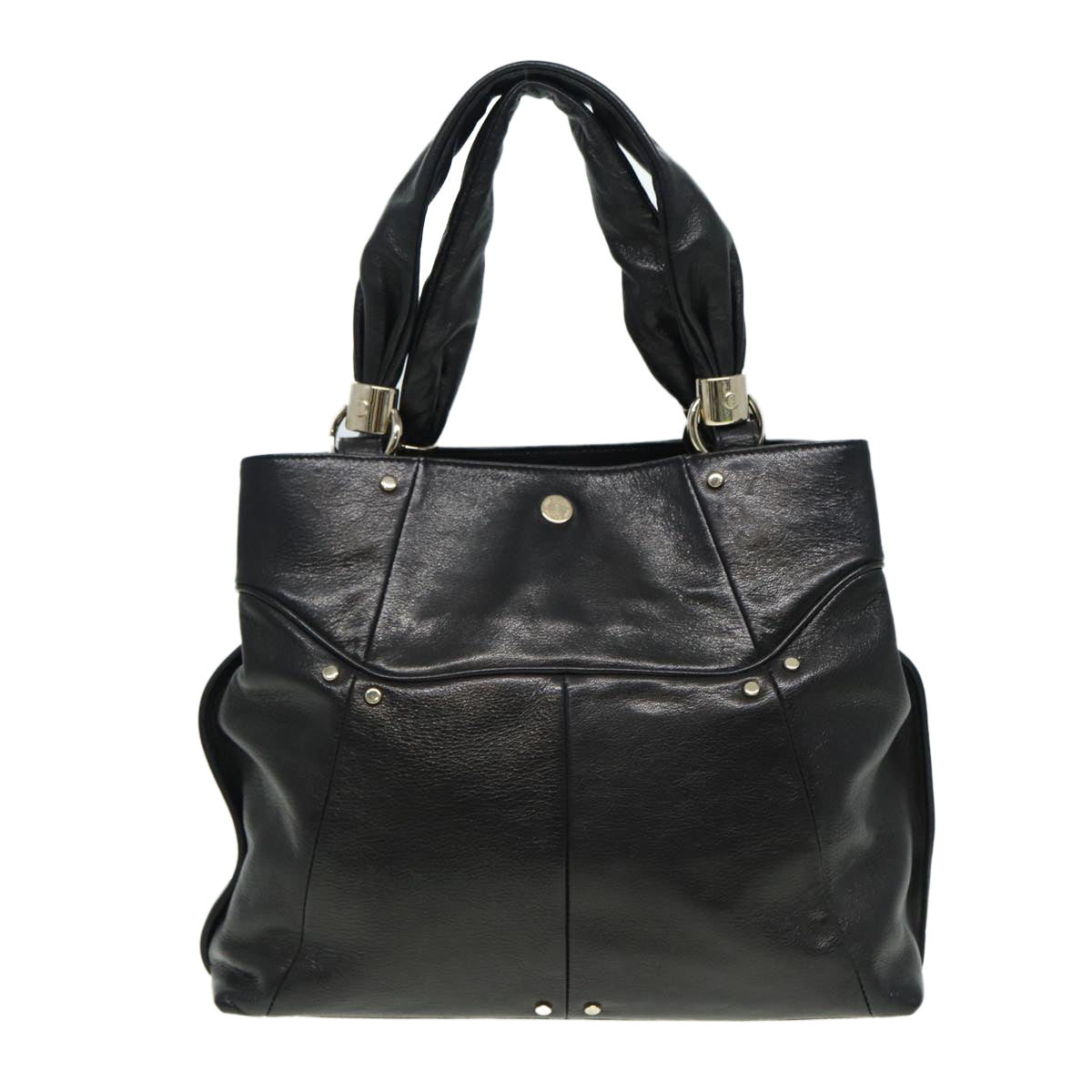 Yves Saint Laurent Black Leather Tote Bag