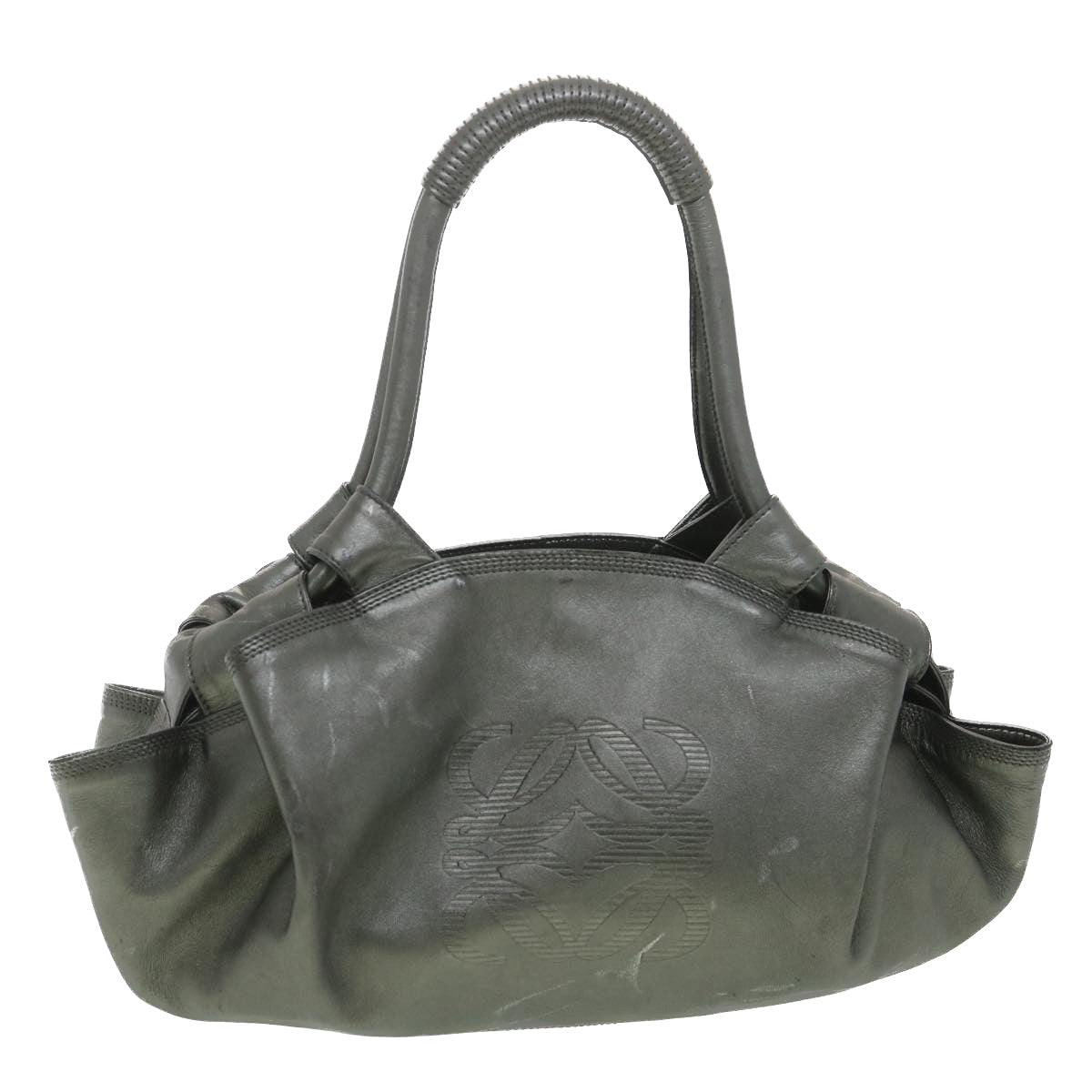 Loewe Grey Leather Shoulder Bag