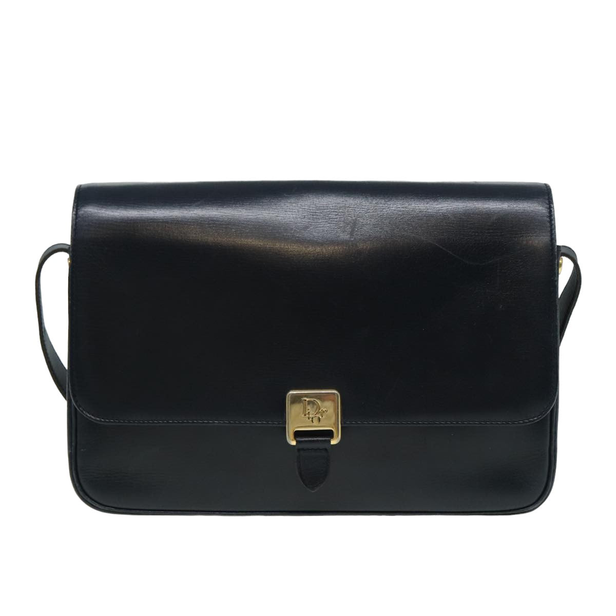 Dior Navy Leather Shoulder Bag