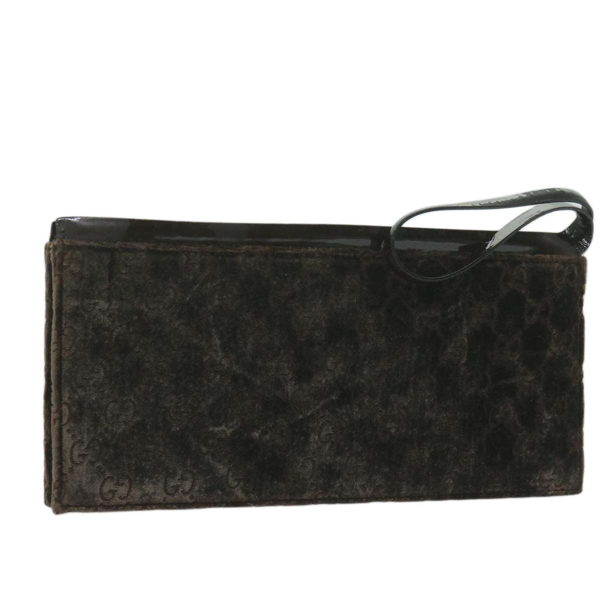 Gucci Brown Velvet Clutch Bag