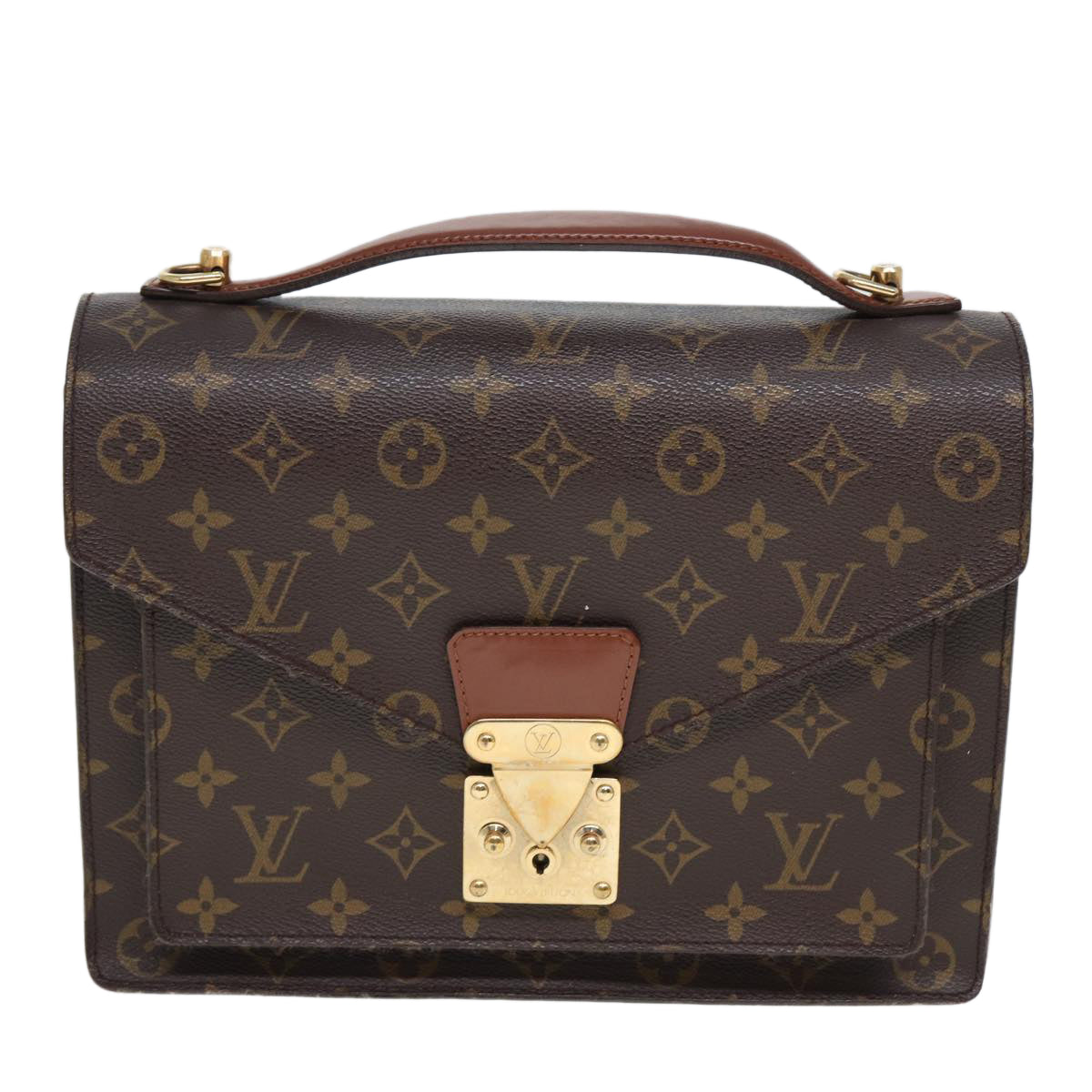 Louis Vuitton Monceau Brown Canvas Briefcase Bag