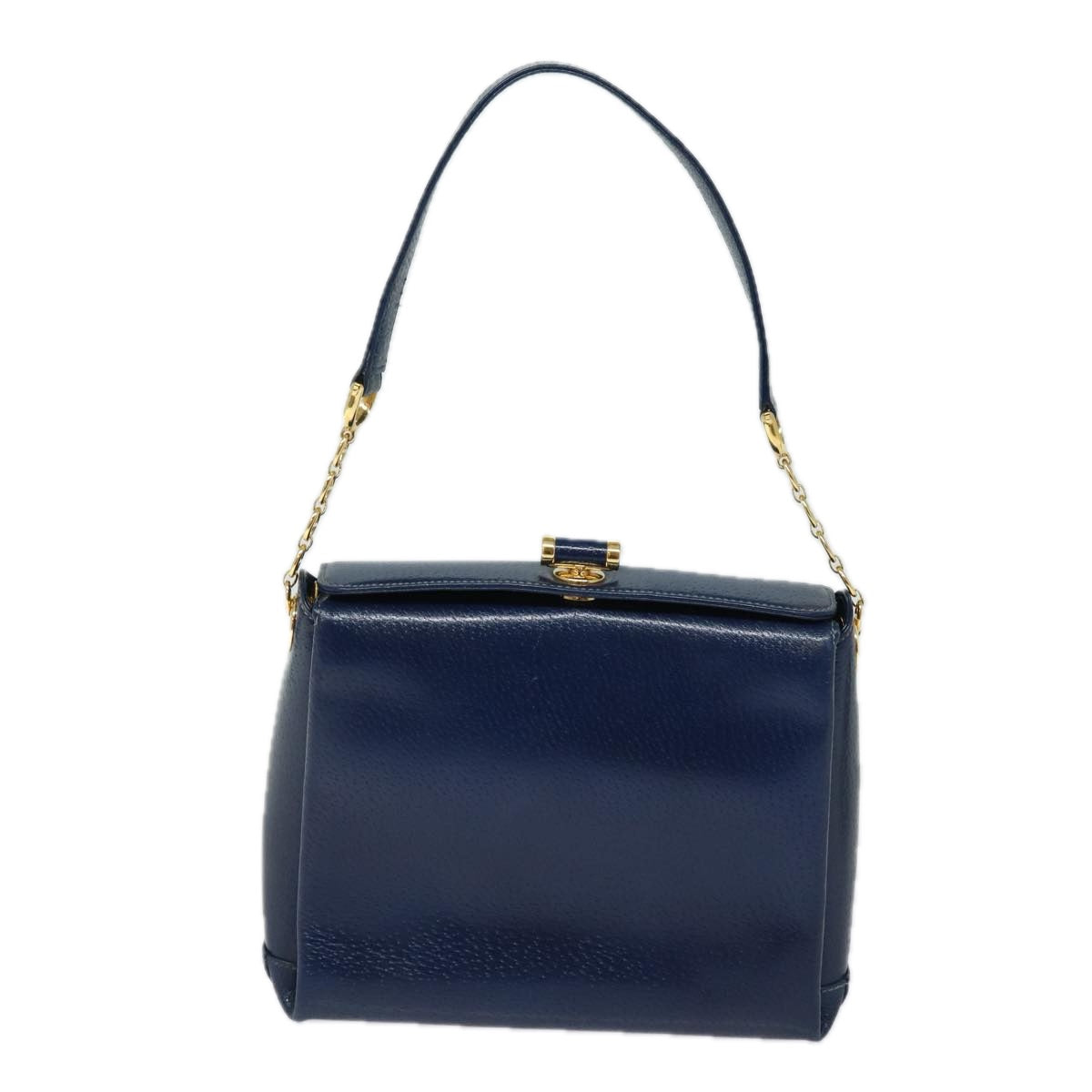 Gucci Bamboo Navy Leather Shoulder Bag